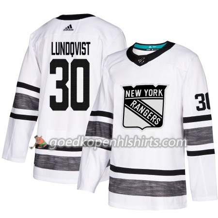 New York Rangers Henrik Lundqvist 30 2019 All-Star Adidas Wit Authentic Shirt - Mannen
